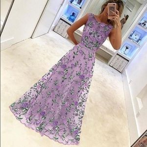 Beautiful Purple Flower Dress